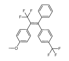 (E)-3,3,3-trifluoro-2-(4-methoxyphenyl)-1-phenyl-1-(4-trifluoromethylphenyl)propene结构式