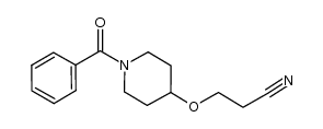 3-[(1-benzoylpiperidin-4-yl)oxy]propanenitrile结构式