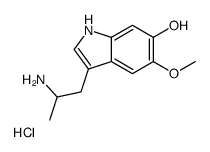 1-(6-hydroxy-5-methoxy-1H-indol-3-yl)propan-2-ylazanium,chloride结构式