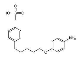 methanesulfonate,[4-(5-phenylpentoxy)phenyl]azanium Structure