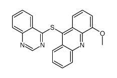 4-methoxy-9-quinazolin-4-ylsulfanyl-acridine结构式