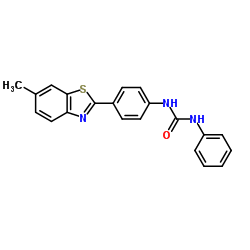 1-[4-(6-Methyl-1,3-benzothiazol-2-yl)phenyl]-3-phenylurea结构式
