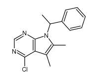 4-Chlor-5,6-dimethyl-7-(DL-1-phenylethyl)-7H-pyrrolo[2,3-d]pyrimidin结构式