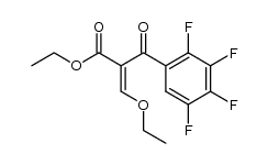 ethyl 3-ethoxy-2-(2,3,4,5-tetra-fluorobenzoyl)-acrylate结构式