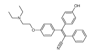 (Z)-2-phenyl-3-<4-<2-(diethylamino)ethoxy>phenyl>-3-(4-hydroxyphenyl)acrylonitrile Structure