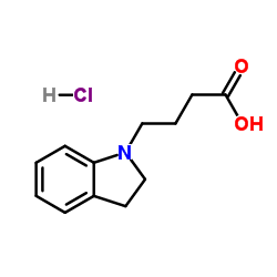 4-(2,3-Dihydro-1H-indol-1-yl)butanoic acid hydrochloride (1:1) Structure