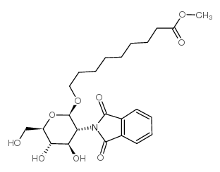 methyl 9-[(2R,3R,4R,5S,6R)-3-(1,3-dioxoisoindol-2-yl)-4,5-dihydroxy-6-(hydroxymethyl)oxan-2-yl]oxynonanoate Structure