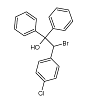 2-bromo-2-(4-chloro-phenyl)-1,1-diphenyl-ethanol结构式
