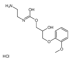 2-[[2-hydroxy-3-(2-methoxyphenoxy)propoxy]carbonylamino]ethylazanium,chloride Structure