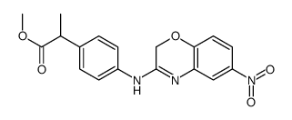 methyl 2-[4-[(6-nitro-2H-1,4-benzoxazin-3-yl)amino]phenyl]propanoate结构式