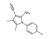 2-Amino-1-(4-iodophenyl)-4,5-dimethyl-1H-pyrrole-3-carbonitrile Structure