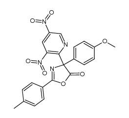 4-(3,5-dinitro-2-pyridyl)-2-(4-methoxyphenyl)-2-(4-methylphenyl)-5(4H)-oxazolone Structure