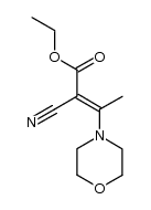 ethyl (E)-2-cyano-3-(1-morpholino)crotonate结构式