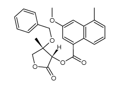 (3S,4S)-4-(benzyloxy)-4-methyl-2-oxotetrahydrofuran-3-yl 3-methoxy-5-methyl-1-naphthoate结构式