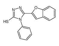 3-(1-benzofuran-2-yl)-4-phenyl-1H-1,2,4-triazole-5-thione结构式