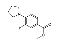 3-碘-4-(吡咯烷-1-基)苯甲酸甲酯结构式