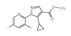 Methyl 1-(5-chloro-3-fluoropyridin-2-yl)-5-cyclopropyl-1H-pyrazole-4-carboxylate Structure
