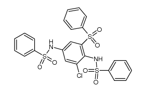 N,N'-(2-benzenesulfonyl-6-chloro-p-phenylene)-bis-benzenesulfonamide结构式