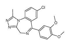 8-chloro-6-(3,4-dimethoxyphenyl)-1-methyl-4H-[1,2,4]triazolo[4,3-a][1,4]benzodiazepine Structure