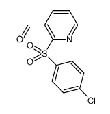 2-((4-Chlorophenyl)Sulfonyl)Nicotinaldehyde结构式