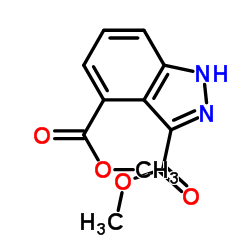 Dimethyl 1H-indazole-3,4-dicarboxylate结构式