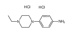 Benzenamine, 4-(4-ethyl-1-piperazinyl)-, hydrochloride (1:2) Structure