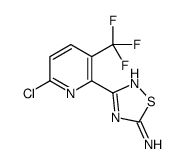 3-[6-chloro-3-(trifluoromethyl)pyridin-2-yl]-1,2,4-thiadiazol-5-amine结构式