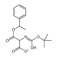 2-[(2-methylpropan-2-yl)oxycarbonylamino]-3-oxo-3-(1-phenylethoxy)propanoate Structure