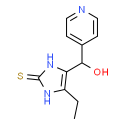 2H-Imidazole-2-thione,4-ethyl-1,3-dihydro-5-(hydroxy-4-pyridinylmethyl)- structure