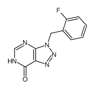 3-(2-fluorobenzyl)-3H,6H,7H-1,2,3-triazolo[4,5-d]pyrimidin-7-one结构式