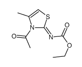 ethyl (NZ)-N-(3-acetyl-4-methyl-1,3-thiazol-2-ylidene)carbamate Structure
