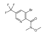3-bromo-N-methoxy-N-methyl-5-(trifluoromethyl)pyridine-2-carboxamide Structure