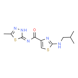 2-[(2-methylpropyl)amino]-N-[(2E)-5-methyl-1,3,4-thiadiazol-2(3H)-ylidene]-1,3-thiazole-4-carboxamide picture