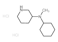 N-Cyclohexyl-N-methyl-3-piperidinamine dihydrochloride Structure