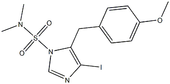 4-Iodo-5-(4-methoxy-benzyl)-imidazole-1-sulfonic acid dimethylamide Structure