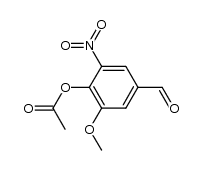 4-acetoxy-3-methoxy-5-nitro-benzaldehyde结构式