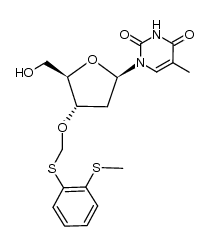 3'-O-[[[2-(methylthio)phenyl]thio]methyl]thymidine结构式