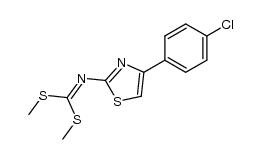 Dimethyl-N-[4-(4-chlorophenyl)thiazole-2-yl]dithiocarbamidate结构式