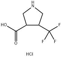 4-Trifluoromethyl-pyrrolidine-3-carboxylic acid hydrochloride Structure