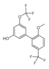 3-[2-methoxy-5-(trifluoromethyl)phenyl]-5-(trifluoromethoxy)phenol结构式