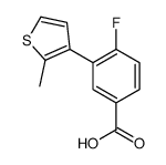 4-fluoro-3-(2-methylthiophen-3-yl)benzoic acid Structure
