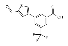 3-(5-formylthiophen-3-yl)-5-(trifluoromethyl)benzoic acid结构式