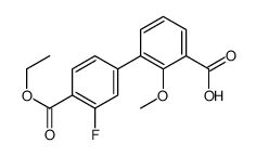 3-(4-ethoxycarbonyl-3-fluorophenyl)-2-methoxybenzoic acid结构式