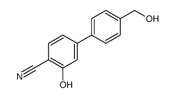 2-hydroxy-4-[4-(hydroxymethyl)phenyl]benzonitrile结构式