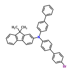 9H-Fluoren-2-amine, N-[1,1'-biphenyl]-4-yl-N-(4'-bromo[1,1'-biphenyl]-4-yl)-9,9-dimethyl- structure