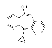 11-cyclopropyl-5H-dipyrido[2,3-b:2',3'-f][1,4]diazepin-6-one结构式