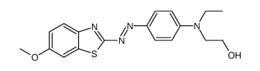 2-[N-ethyl-p-[(6-methoxybenzothiazol-2-yl)azo]anilino]ethanol structure