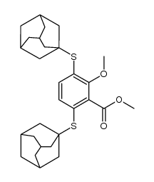 methyl 3,6-bis(1-adamantylthio)-2-methoxybenzoate Structure