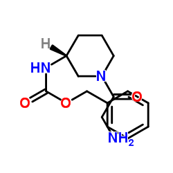 Benzyl [(3R)-1-glycyl-3-piperidinyl]carbamate结构式