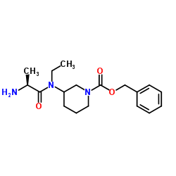 Benzyl 3-[L-alanyl(ethyl)amino]-1-piperidinecarboxylate Structure